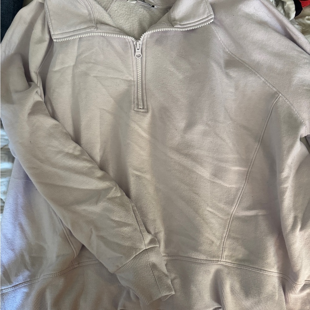 DSG Men's Light Beige Zip-Up Sweater